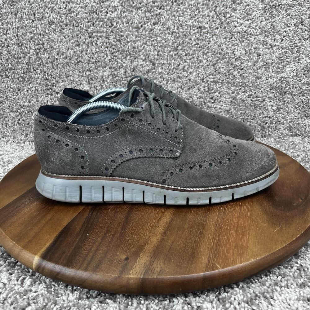 Mark Nason Lux Memory Foam Fashion Lace Up Men's 10.5 Shoes Gray Wingtips